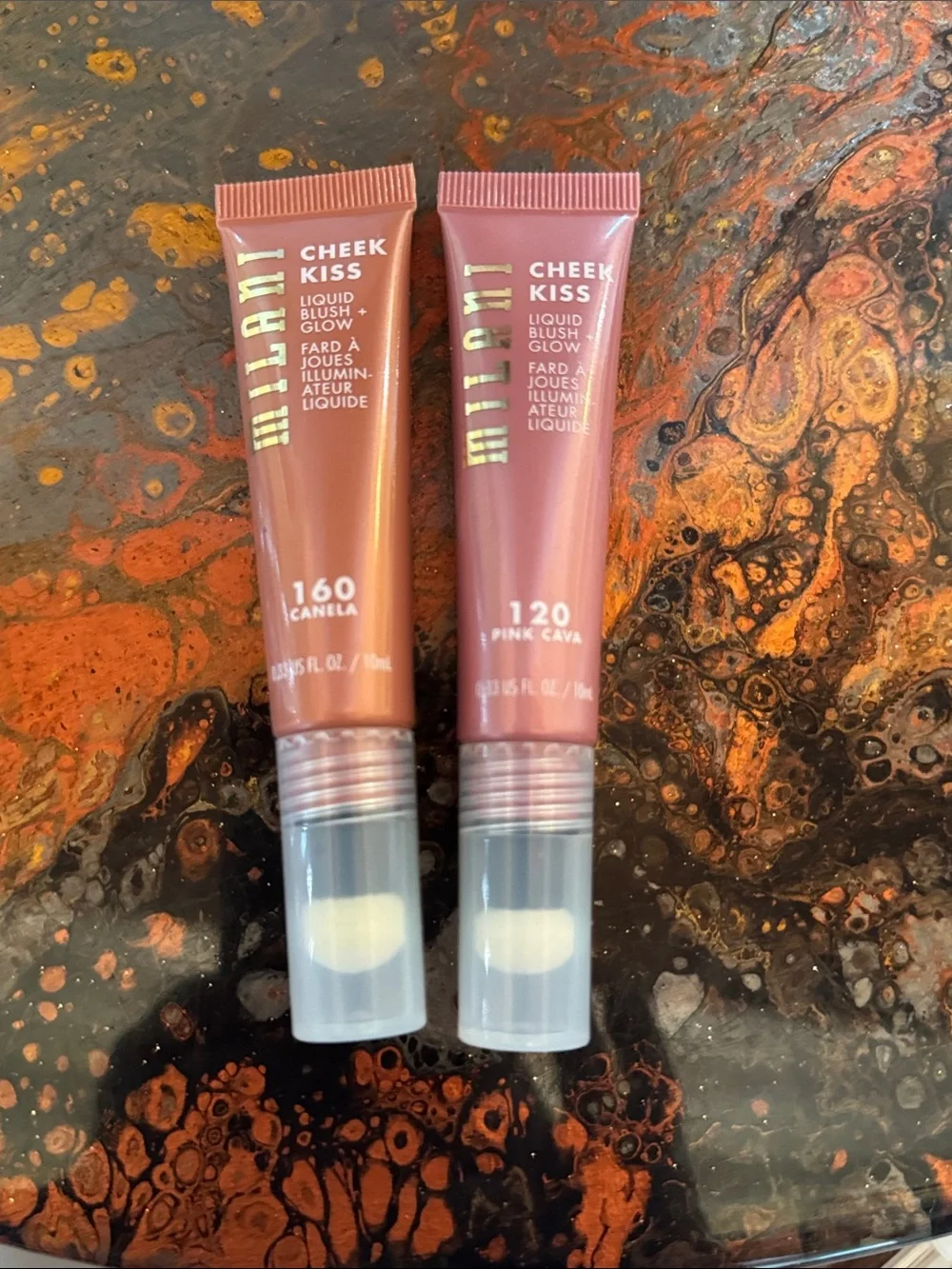 Milani Cheek Kiss Liquid Blush & Glow - Pink Cava (120) & Canella (160)
